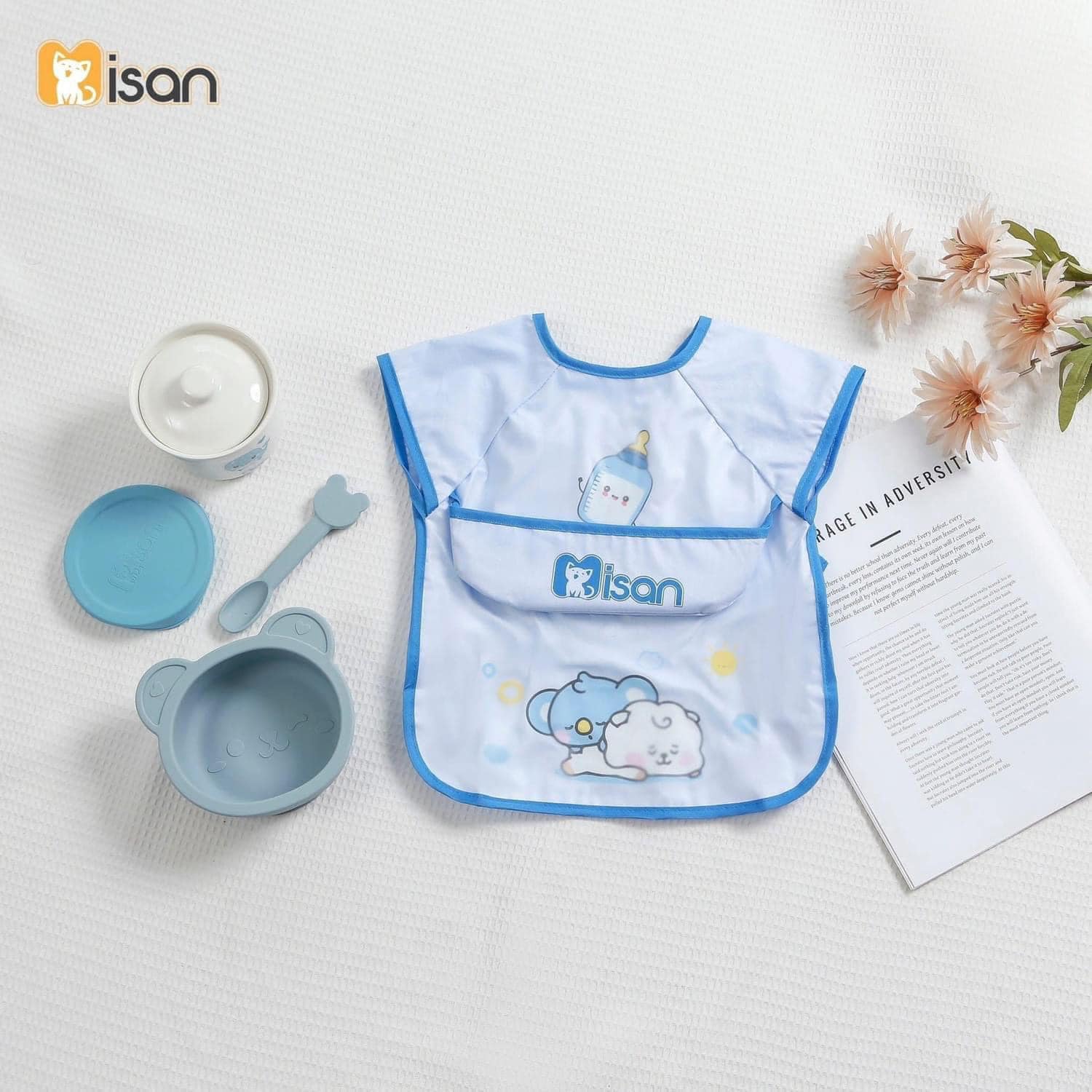 Yếm ăn dặm cộc tay Misan - Ảnh 7