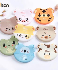 Yếm ăn dặm silicon hình thú Misan