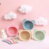 Bát ăn dặm hình gấu silicone tặng kèm muỗng Misan