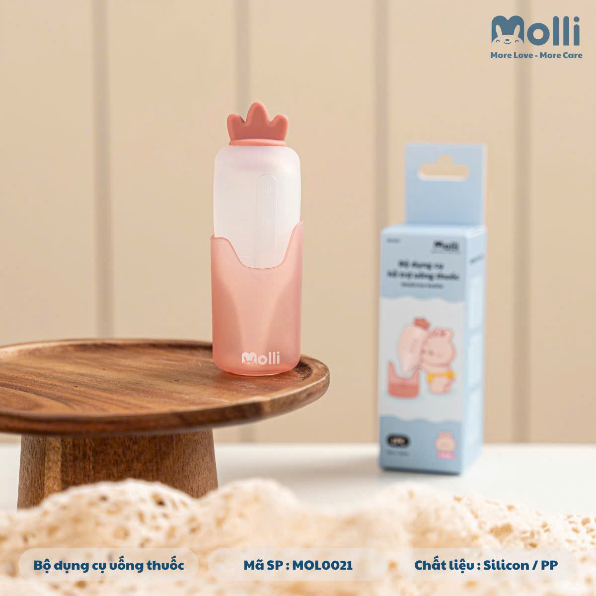 Bộ Dụng Cụ Uống Thuốc Cho Bé Molli 30ml, Chất Liệu Silicon An Toàn - Ảnh 5