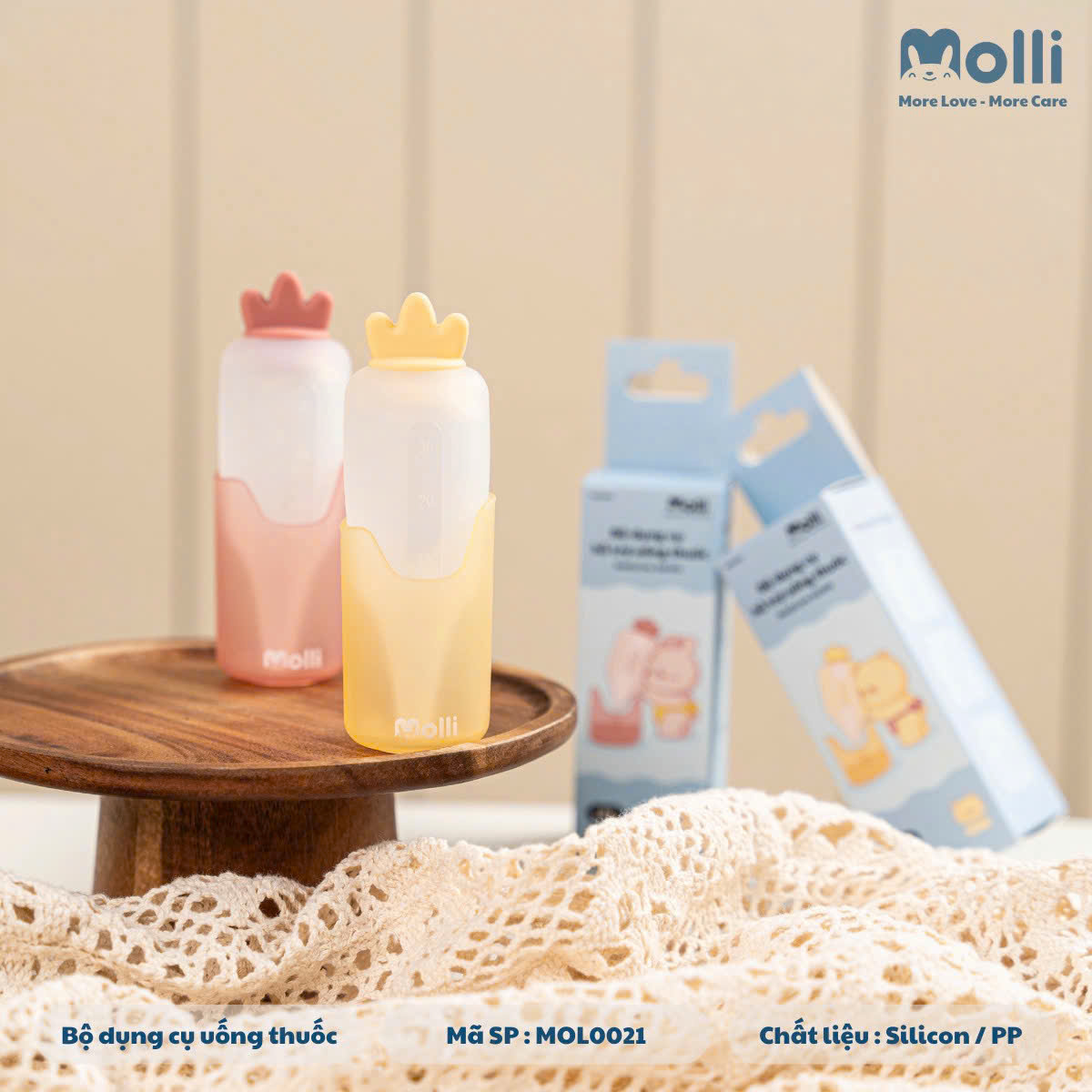 Bộ Dụng Cụ Uống Thuốc Cho Bé Molli 30ml, Chất Liệu Silicon An Toàn - Ảnh 4